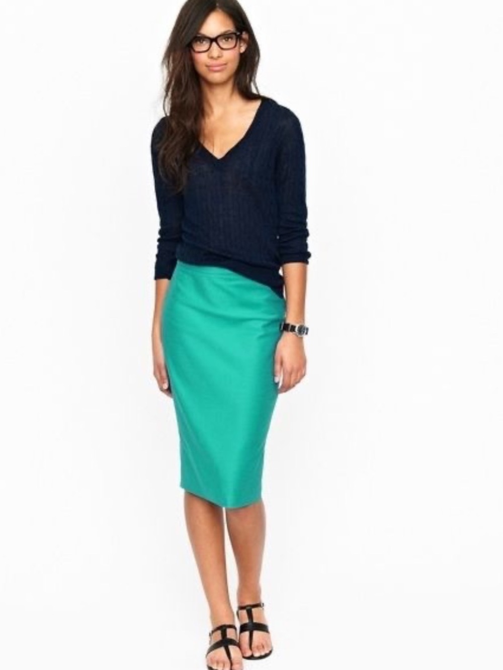 J. Crew Blue No. 2 Pencil Skirt